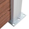 vidaXL Panel za ogradu WPC 95 x (105 - 180) cm smeđi