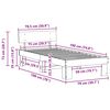 vidaXL Krevetna konstrukcija Prirodna 75 x 190 cm Čvrsto borovo drvo