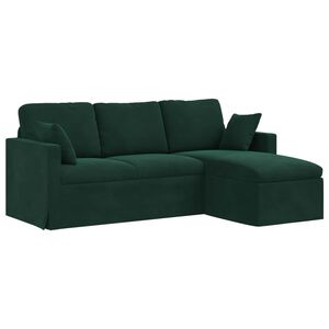 vidaXL Sofa Tamnozelena 198 x 134 x 80 cm Bar&scaron;un