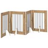 vidaXL Preklopna vrata za pse s postoljem 4 pcs Hrast artisan 241 cm