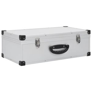 vidaXL Kutija za 80 CD-ova aluminijska ABS srebrna