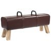 vidaXL klupa Tamno smeđa 110 x 30 x 45 cm Prava koža