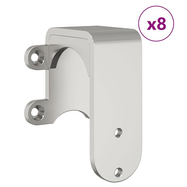 vidaXL Pribor za klizna vrata od nehrđajućeg čelika 400 cm srebrni