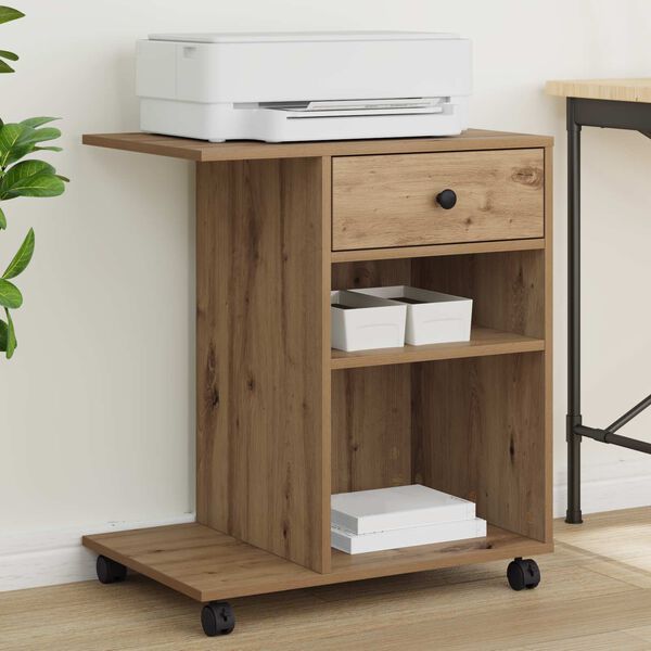 vidaXL Držač za printer Umjetnička hrastovina 60 x 40 x 68.5 cm