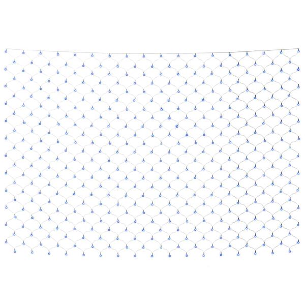 vidaXL Božićna svjetlosna mreža svjetloplava 4 x 4 m 544 LED