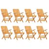 vidaXL Sklopive stolice 8 kom 61x67x90 cm Masivno drvo Teak