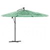 vidaXL Vrtni suncobran s drvenim stupom zeleni 269x269x235 cm