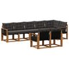 vidaXL Set vanjskih sofa s jastukom 8 pcs Prirodna i crna