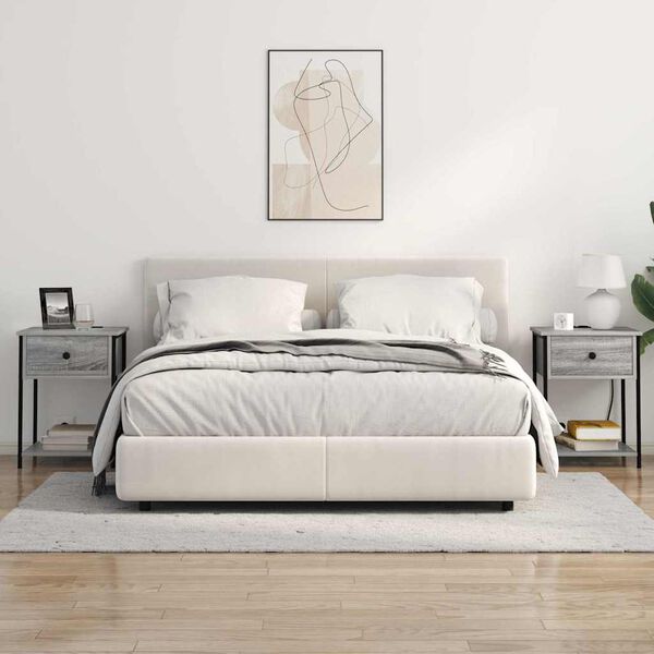 vidaXL Noćni ormar Siva Sonoma 42 x 41 x 56 cm Konstruirano drvo