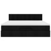 vidaXL Otomanski krevet s madracem crni 160x200cm od tkanine