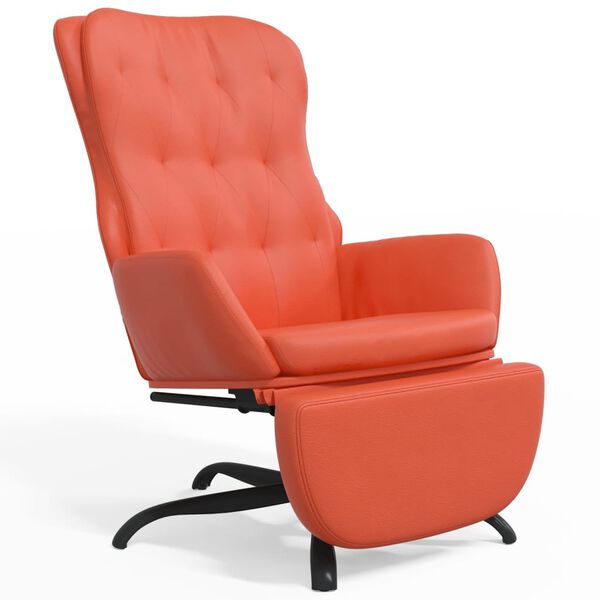 vidaXL Stolica za opu&scaron;tanje s osloncem za noge crvena od umjetne kože