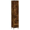 vidaXL Visoka komoda dimljeni hrast 34,5x34x180cm konstruiranog drva