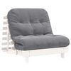 vidaXL Futon na razvlačenje s madracem bijeli 80x206x11 cm borovina