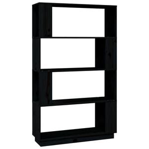 vidaXL Ormarić za knjige / pregrada crni 80x25x132 cm od borovine