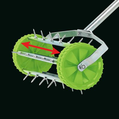 Draper Tools prozračivač za travnjak s valjkom/šiljcima 450 mm zeleni