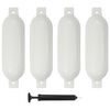 vidaXL Bokobrani za brod 4 kom bijeli 51 x 14 cm PVC