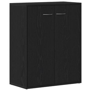 vidaXL Komoda crni hrast 60x30x75 cm Inženirsko drvo