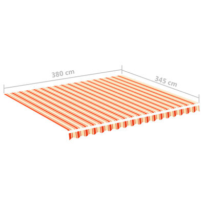 vidaXL Zamjenska tkanina za tendu žuto-narančasta 4 x 3,5 m