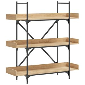 vidaXL Regal za knjige s 3 razine boja hrasta 100x33x108,5 cm drveni