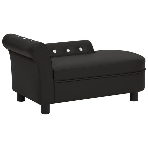 vidaXL Sofa za pse crna 83 x 45 x 42 cm od umjetne kože