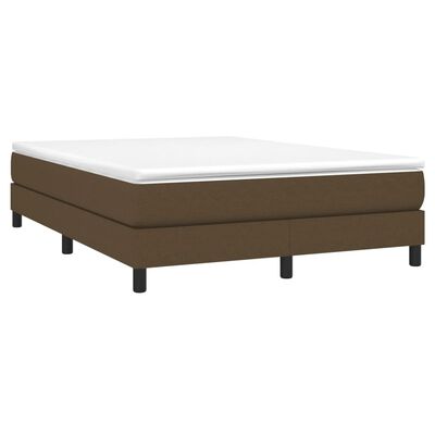 vidaXL Okvir za krevet s oprugama tamnosmeđi 140 x 190 cm od tkanine