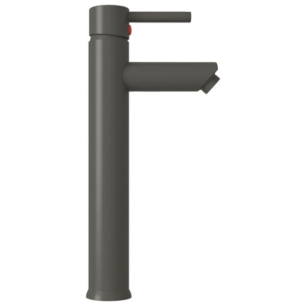 vidaXL Umivaonik sa slavinom i odvodom od matiranog kaljenog stakla