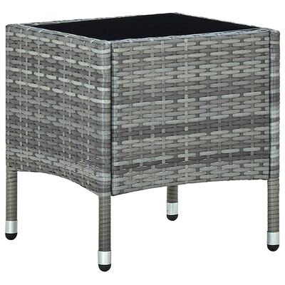 vidaXL Vrtni stol sivi 40 x 40 x 45 cm od poliratana