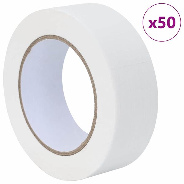 vidaXL Trake za maskiranje slikara 50 pcs Bijelo 38mm x 50m Papir