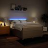 vidaXL Krevet s oprugama i madracem krem 140 x 190 cm od tkanine