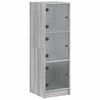 vidaXL Visoka komoda sa staklenim vratima boja hrasta 35 x 37 x 109 cm