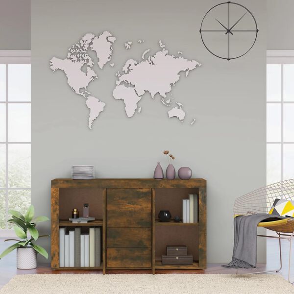 vidaXL Komoda boja dimljenog hrasta 120 x 36 x 69 cm konstruirano drvo