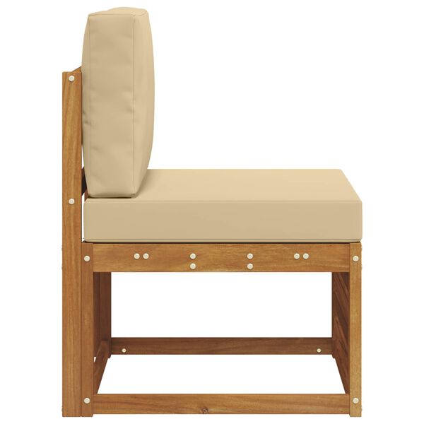 vidaXL Srednja sofa za van Čvrsto drvo akacije Prirodna