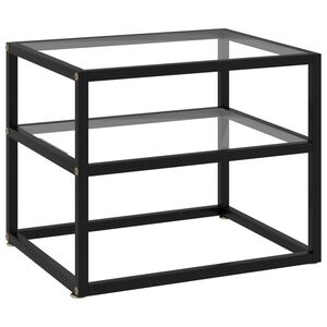 vidaXL Konzolni stol prozirni 50 x 40 x 40 cm od kaljenog stakla