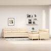 vidaXL 3-dijelni set sofa s jastucima krem od tkanine