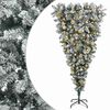 vidaXL Obrnuto umjetno božićno drvce s granama 120 cm 150 LED lampica
