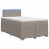 vidaXL Boxspring krevet s madracem Sivosmeđa 120 x 200 cm Tkanina
