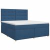 vidaXL Boxspring krevet s madracem Plava 140 x 190 cm Tkanina