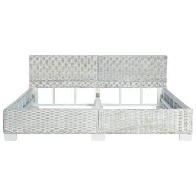 vidaXL Okvir kreveta sivi od prirodnog ratana 180 x 200 cm