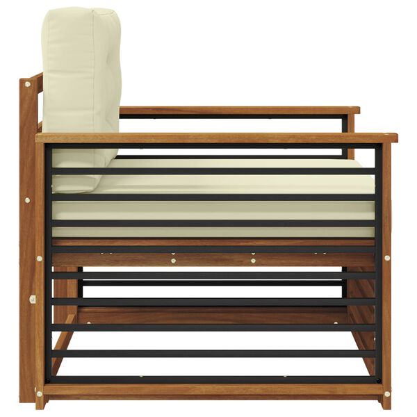 vidaXL Set vanjskih sofa Čvrsto drvo akacije i poliester Prirodna