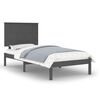 vidaXL Okvir za krevet od masivne borovine sivi 90 x 200 cm