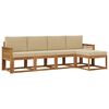 vidaXL Set vanjskih sofa 5 pcs Prirodna i bež Poliester