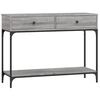 vidaXL Konzolni stol siva boja hrasta 100x34,5x75 cm konstruirano drvo