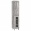 vidaXL Visoka komoda siva sonome 34,5x34x180 cm od konstruiranog drva