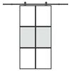 vidaXL Klizna vrata s priborom 102,5x205 cm kaljeno staklo i aluminij