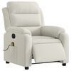vidaXL Električni masažni naslonjač krem bar&scaron;unasti