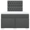 vidaXL Krevet box spring s madracem tamnosivi 120 x 190 cm tkanina