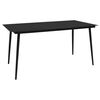 vidaXL Vrtni blagovaonski stol crni 150 x 80 x 74 cm čelik i staklo