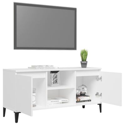 vidaXL TV ormarić s metalnim nogama bijeli 103,5 x 35 x 50 cm
