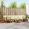 vidaXL Set vanjskih sofa s jastukom 8 pcs Prirodna i krem