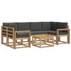 vidaXL Set vanjskih sofa s jastukom 7 pcs Bijela i antracit